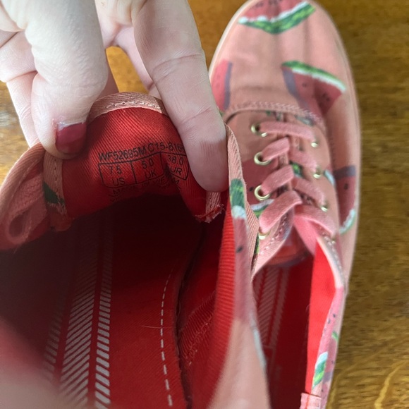 Keds Watermelon Champion Tennis Shoes 7.5 Coral, Pink, & Green - Picture 4 of 4